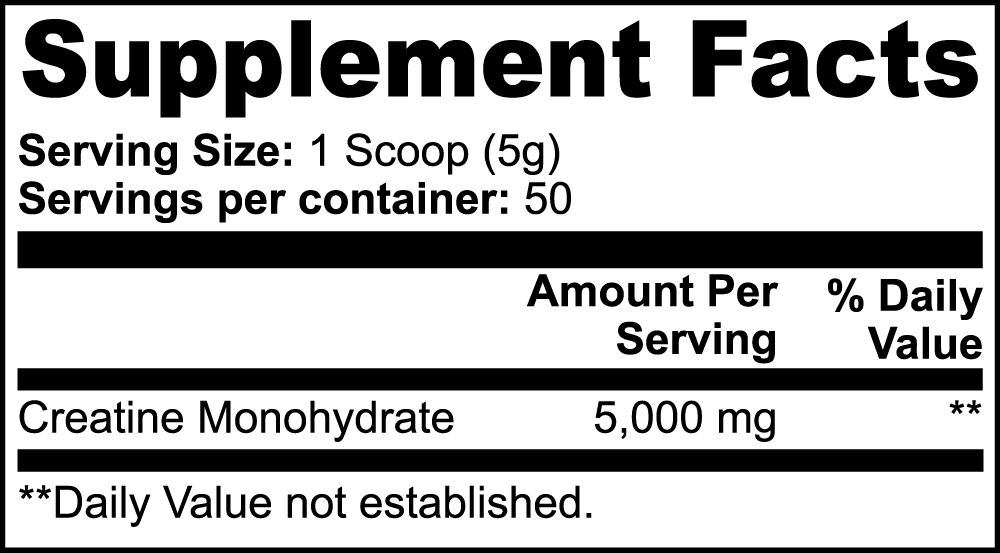 Creatine Monohydrate Powder | Unflavored Supplement