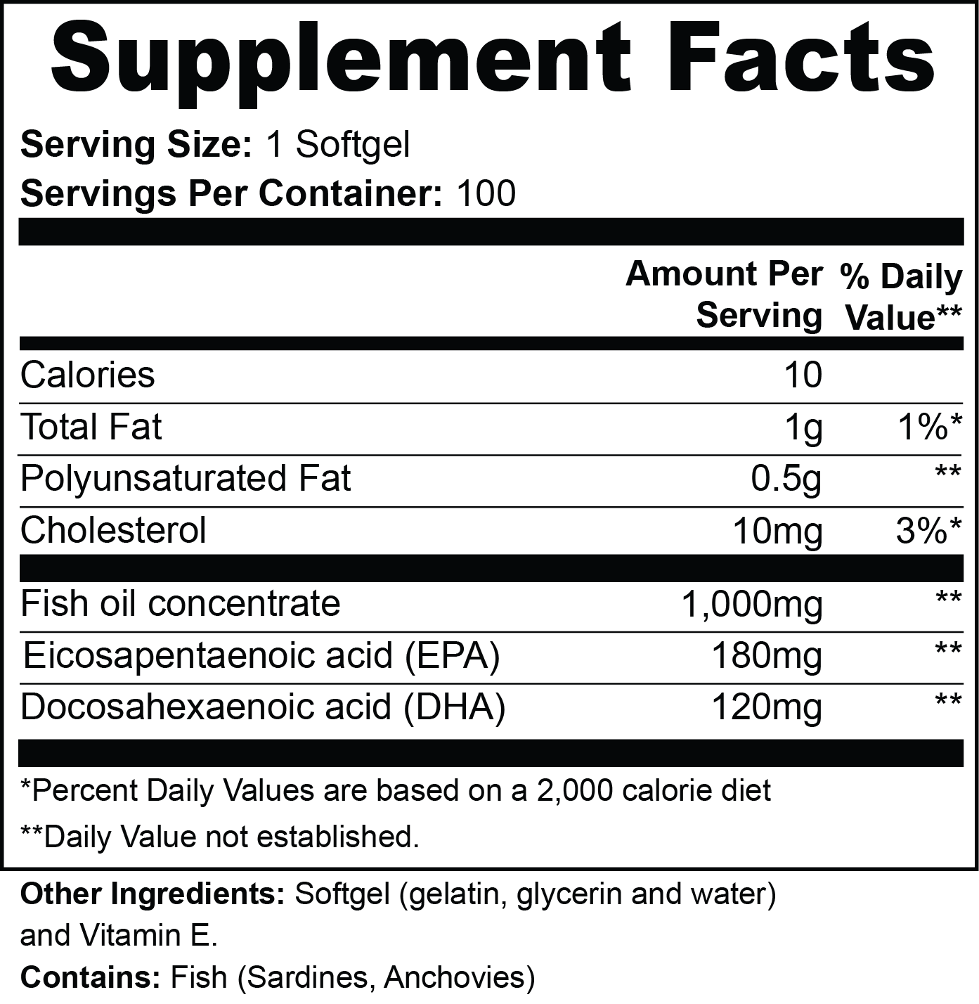Omega-3 Fish Oil | Daily Omega-3 Softgels